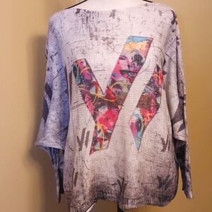 Free People Colorful Knit Sweater
